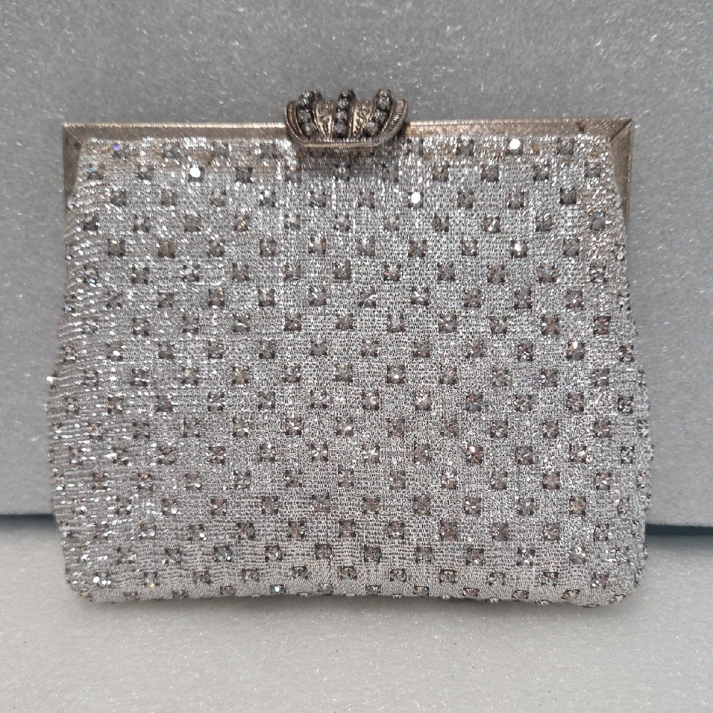 Elegant Vintage Silver Evening Clutch